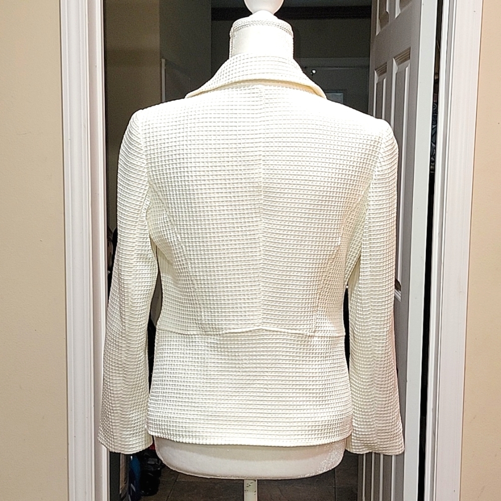 Chico's Textured Moto Style Jacket Women's Size 4 - Picture 5 of 15